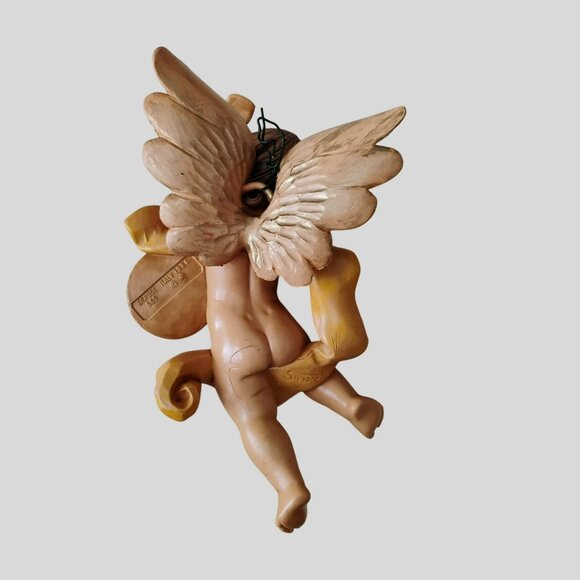 Vintage Depose Italy Angel Cherub Wall Art, Italian Simonetti Figurine 1984 Banj - Picture 3 of 7